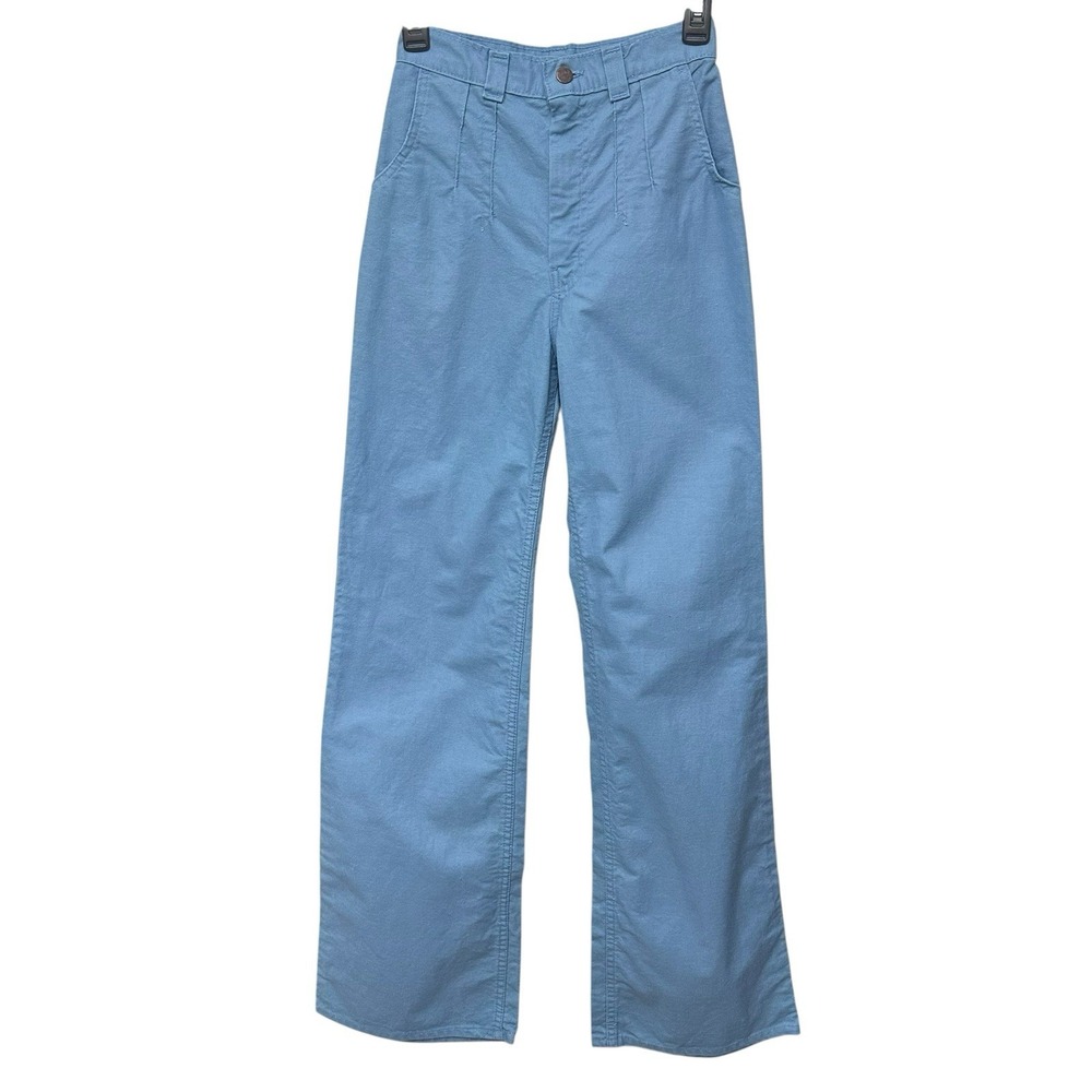 1970s Vintage GWG Lightweight Blue Jeans High Rise Flared Pants Size 25‎ X 35